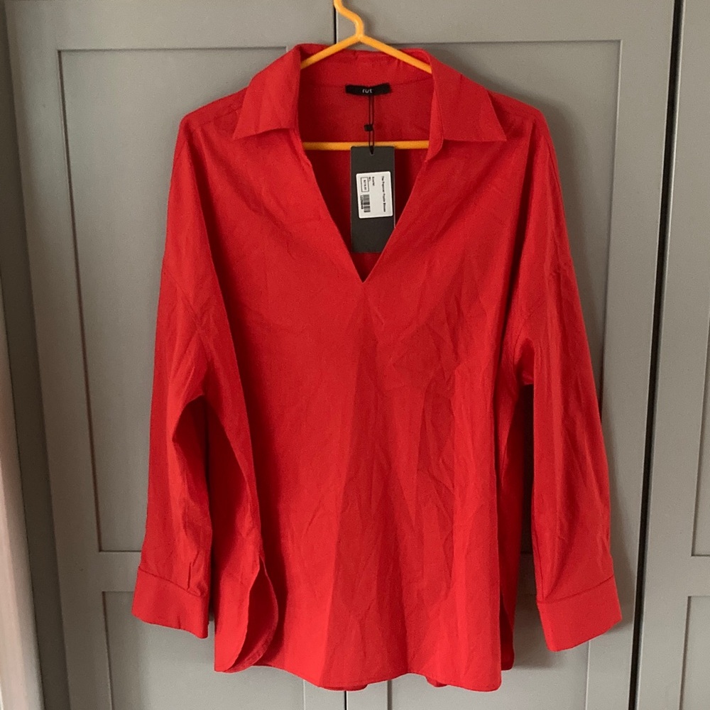 Scarlet Popover Poplin Blouse Ruti NWT - Picture 2 of 8